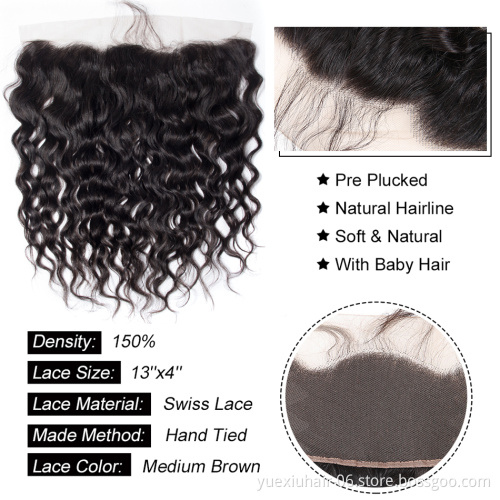 Virgin  Kinky Curly Virgin Hair Extensions 100% Remy cheap brazilian Human Hair  lace closure frontal aligned hair vendor